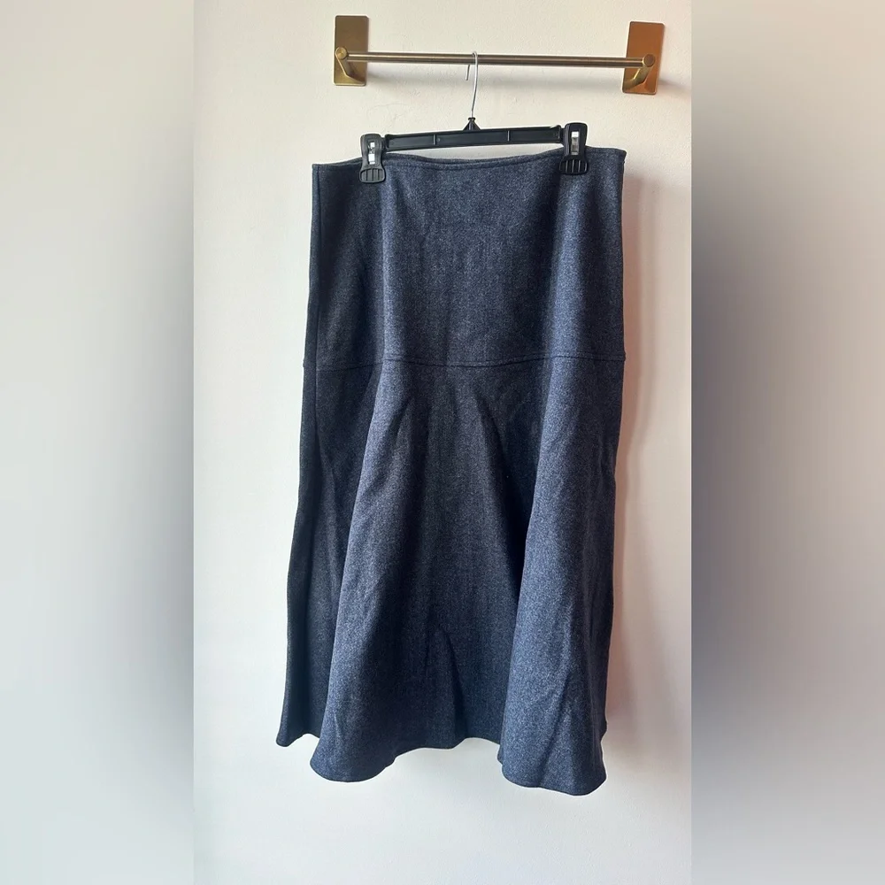 OGL Heather Gray A-Line Midi Skirt Waist 16” Length 34” Size L/P | 0572